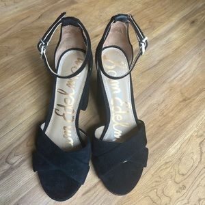 Sam Edelman black suede heels